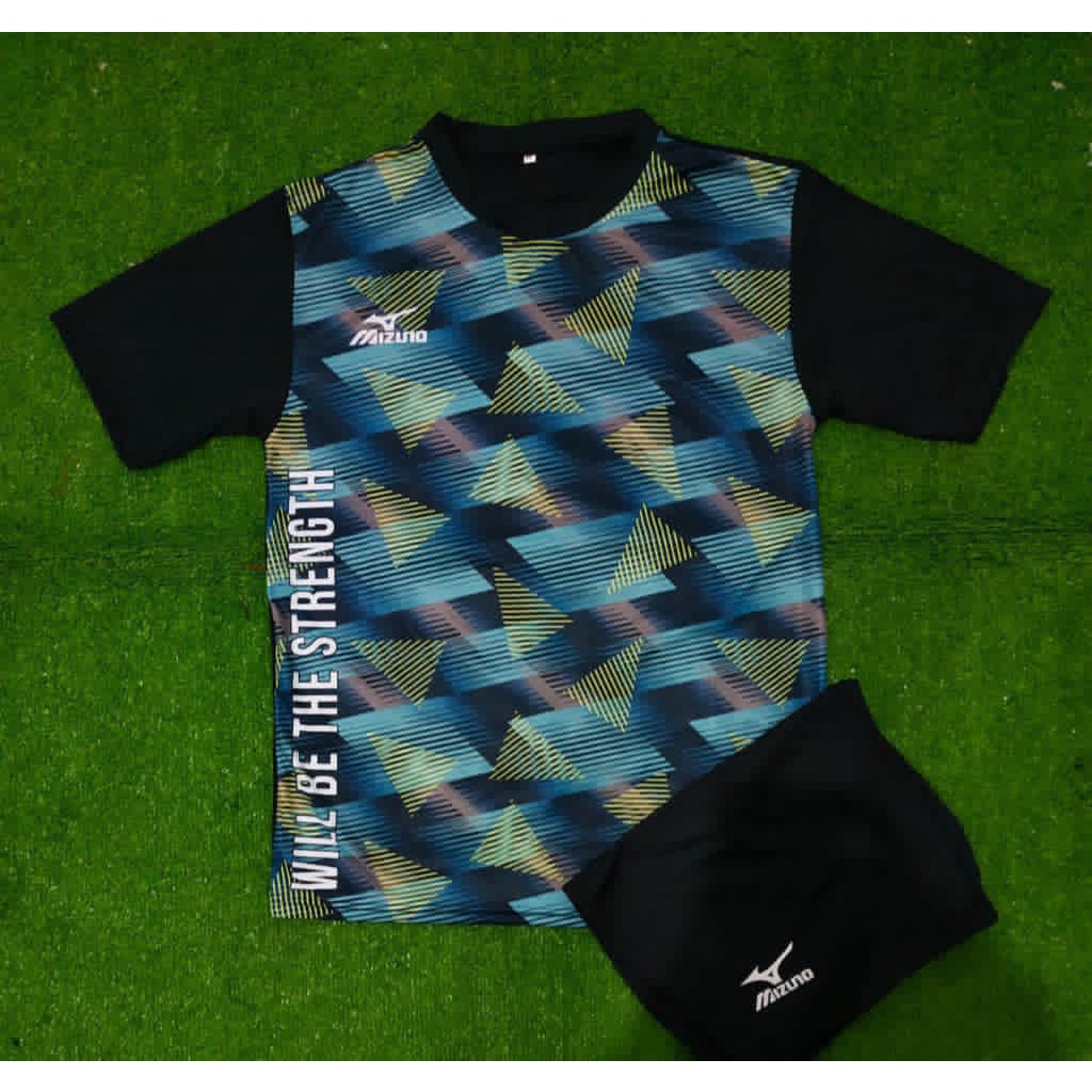 1 SET PAKAIAN OLAHRAGA PRIA BAJU FUTSAL KAOS LARI BAJU JOGGING MURAH BADMINTON VOLLY