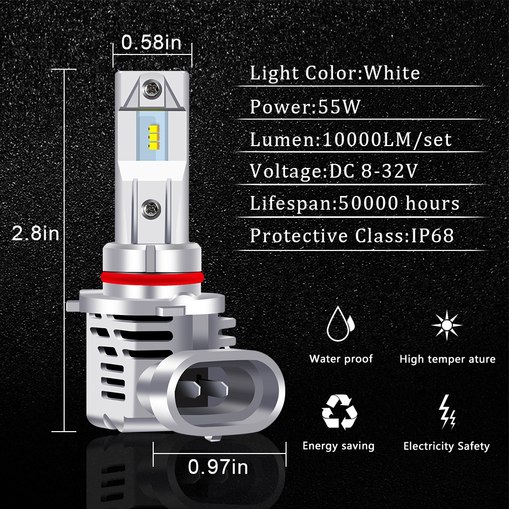 2Pieces Lampu Led Mobil Utama Kabut Headlamp H11  Foglamp Socket M3 Luxeon 9005 hb3 H4 H7 H8 H9 HB4 9006