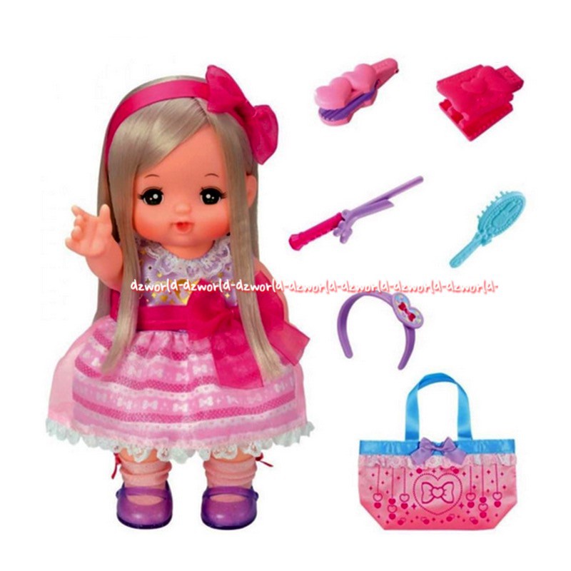 MellChan Hair Arrangeent Pink Dress Mainan Boneka Mell Chan Bisa Berubah Warna