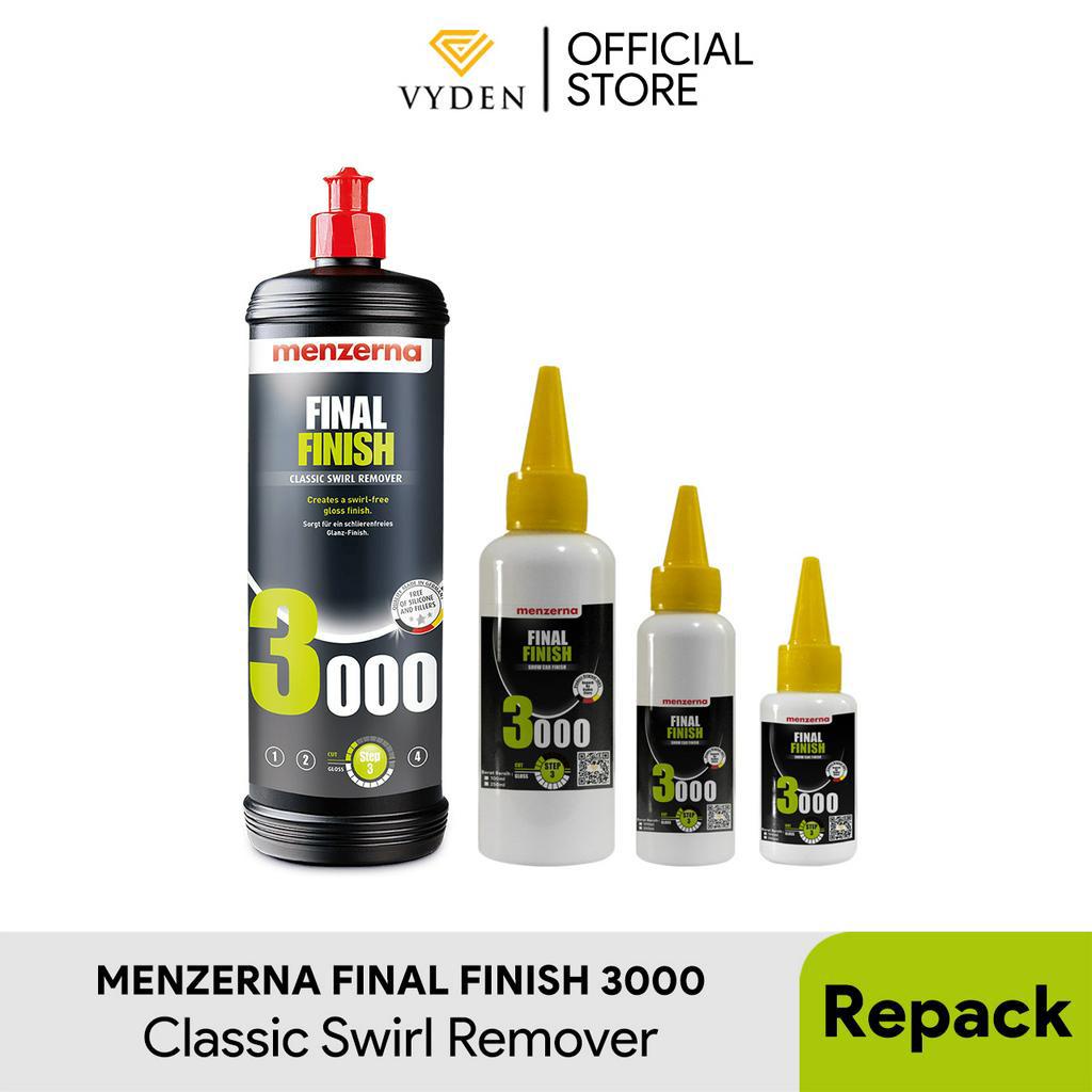 MENZERNA Final Finish 3000 100 ml Ecer Polish High Gloss Kompon Halus Penghilang Baret Halus Motor Mobil Penghapus Swirl Mark Hologram Laba Laba Pembersih Lecet Goresan Ringan Pengkilap Pengkilat Cat Waterbase