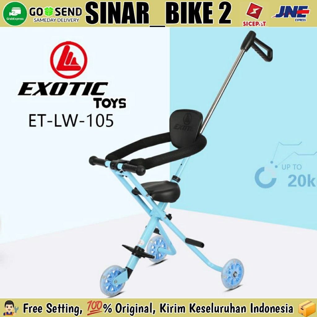 Magic Stroller Micro Trike Exotic LW-105 Sandaran Bisa Bolak Balik