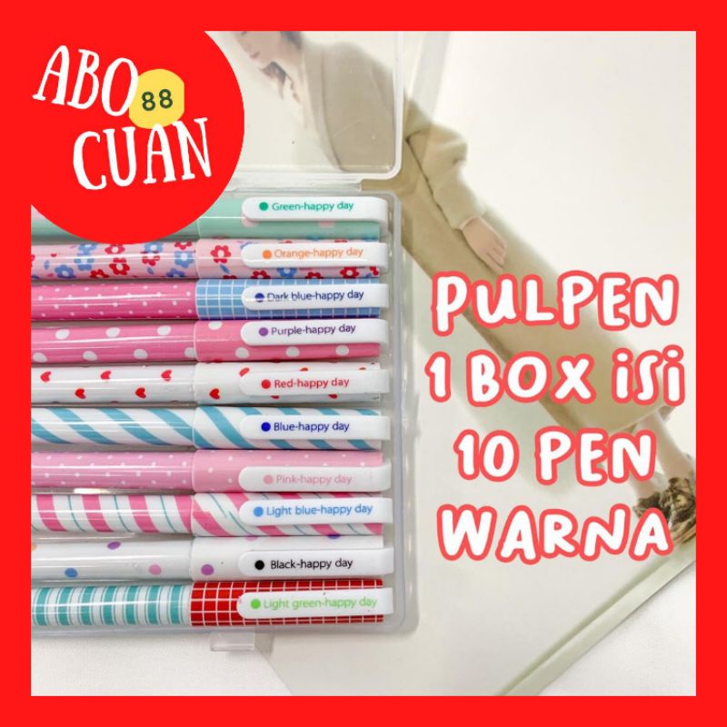 

[COD] Set Pulpen Warna Warni Karakter 1 Box Isi 10 Warna Alat Tulis Sekolah Kantor Unik Termurah