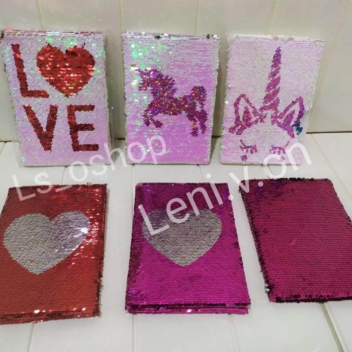 

Buku Sequin Note A5 (21cm x 15cm) Buku Agenda / Diary 80 lmbr