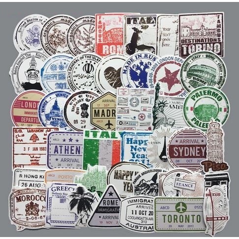 Traveling Boarding Pass Paper Sticker (10pcs)