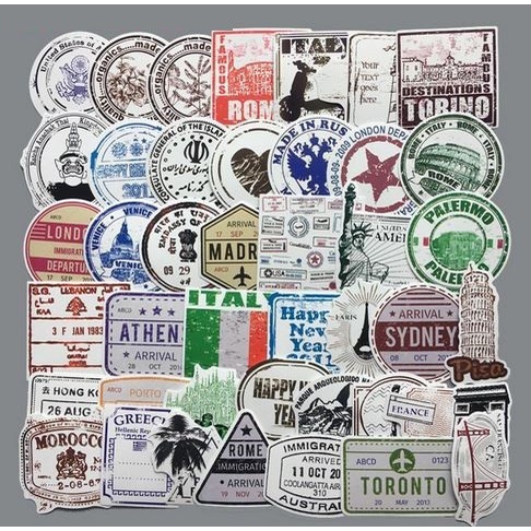 Traveling Boarding Pass Paper Sticker (10pcs)