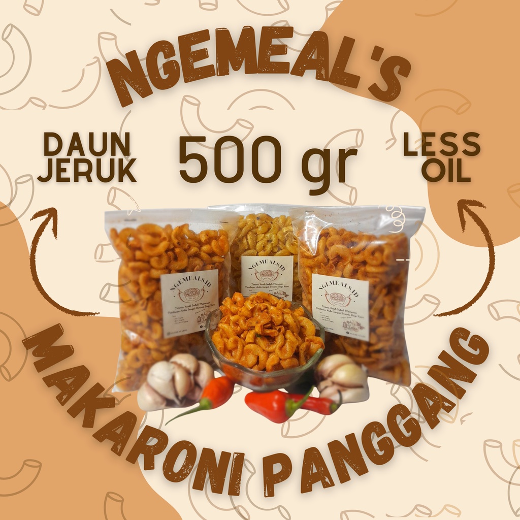 

Ngemeal's Makaroni Panggang 500 gr Less Oil dan Extra Daun Jeruk
