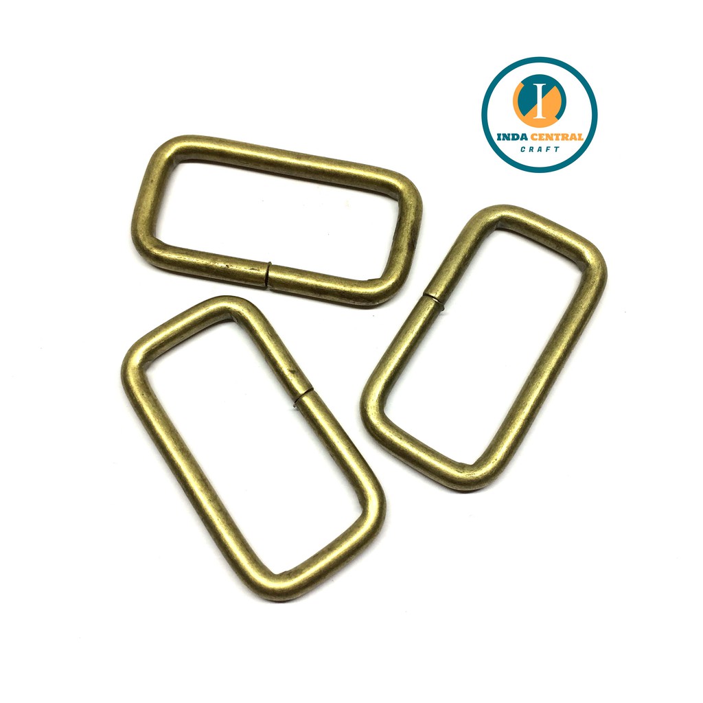 RING KOTAK GESPER TAS BESI 3.0 CM ANTICGOLD