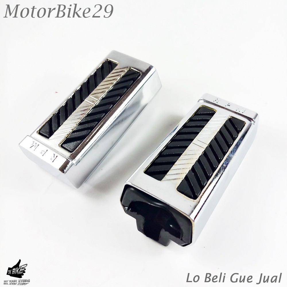 Foot Step Depan Besi RPM Chrome Motor Honda Yamaha Bebek Dll Universal Variasi Bar Step