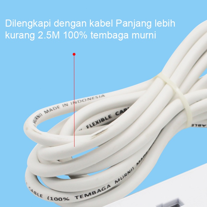 Stop Kontak Kabel 2 Lubang + Colokan kaki 3 / Stop Kontak Usb