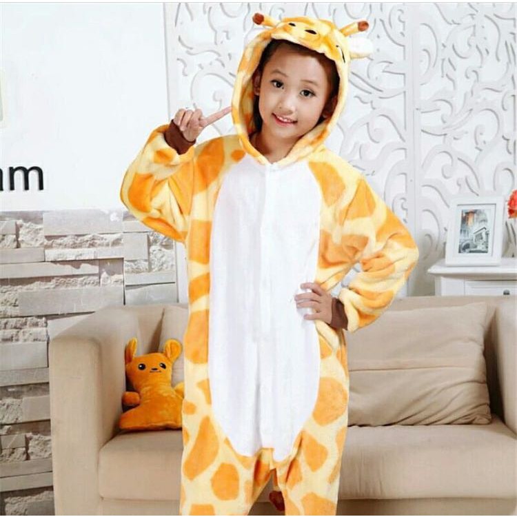 BAJU ONESIE BONEKA JERAPAH GIRAFFE KOSTUM PARTY COSPLAY PIYAMA TIDUR