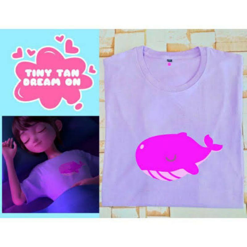 Kaos T-Shirt BTS Tiny Tan Dream Whale ( paus)