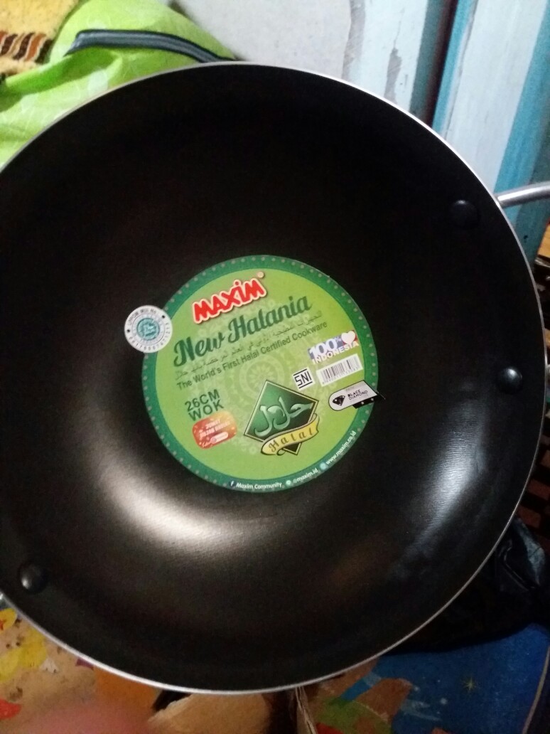 Wajan Penggorengan Teflon Maxim New Halania Wok 26 Cm / Wajan Teflon Anti Lengket Maxim 26 Cm