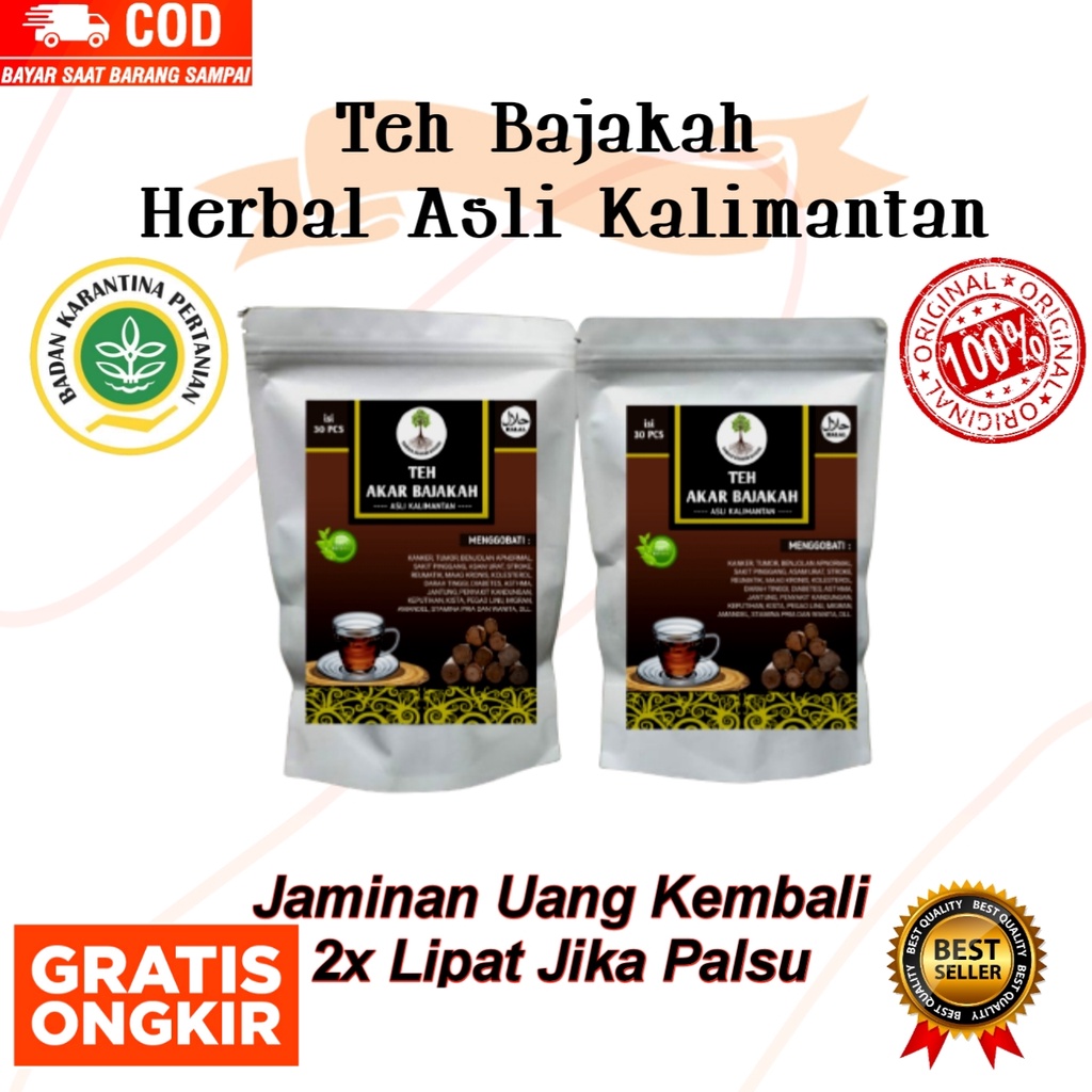 

Teh Bajakah Kalalawit Merah isi 30 pcs / Teh Celup Kayu Bajakah / Bajakah Merah / Kayu Bajakah Asli / Obat Herbal Asli Kalimantan / Obat Kanker / Obat Benjolan / Obat Herbal Tumor / Minuman Suku Dayak / Obat Diabetes