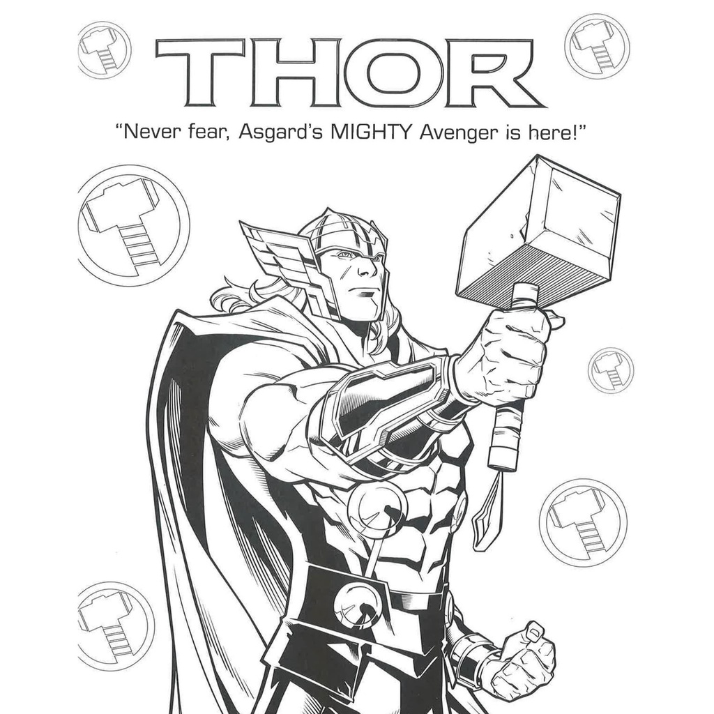 Buku Mewarnai Marvel Avengers Colouring Book Original-2