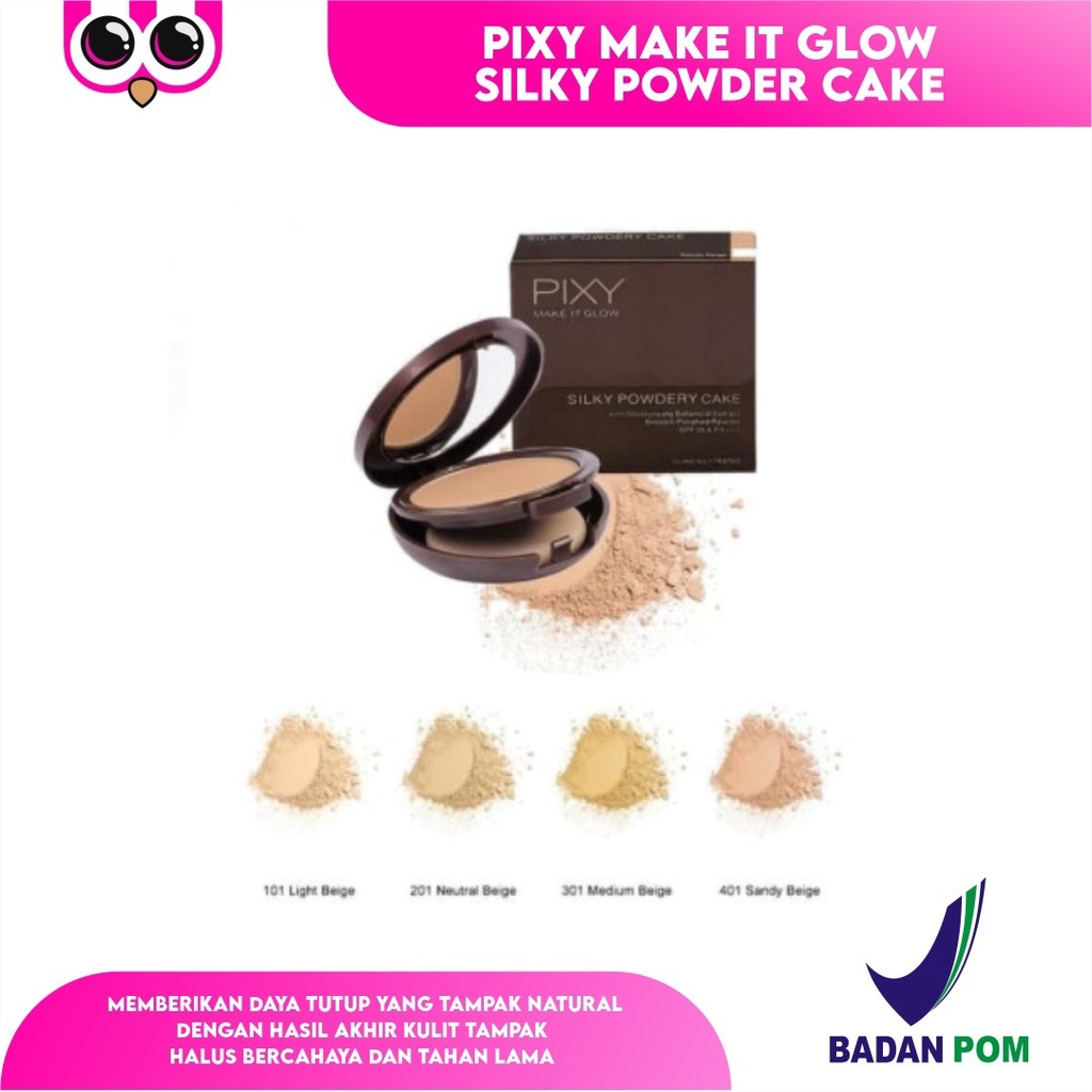[ POWDER ] PIXY MAKE IT GLOW SILKY POWDER CAKE / BEDAK