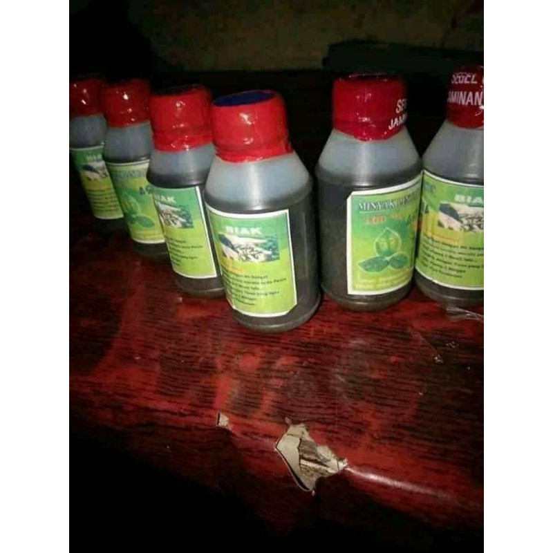 minyak lintah daun bungkus asli barang papua
