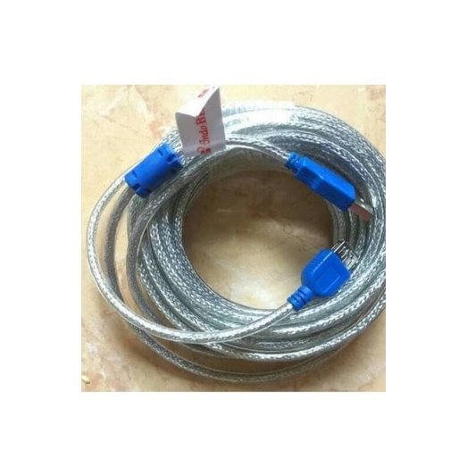 Kabel USB 2.0 to extension 10meter transparan / kabel USB 2.0 male to female 10meter/ kabel usb cew cow 10meter