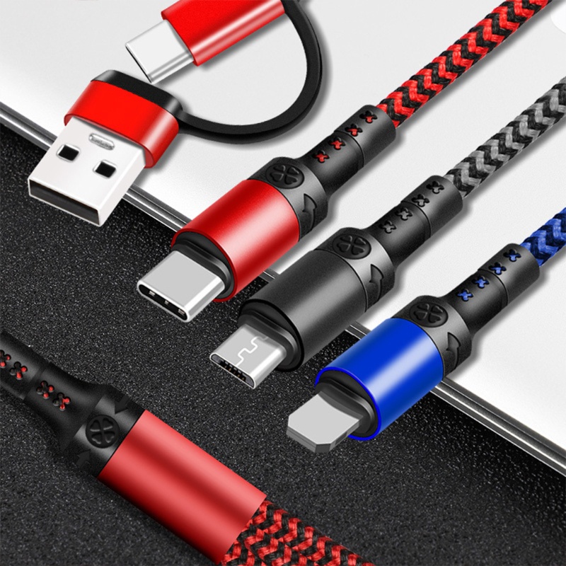 VIVI   Type C to USB C/Micro USB/Light-ning Charge Cable for huawei Smartphones 5 in1