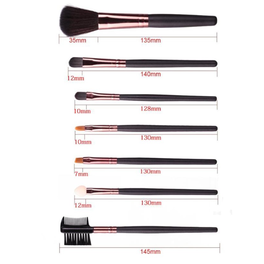 Dompet Make Up Brush Set 7 in 1 Packingan Tas Make Up Tools Kosmetik Kuas Set 7 in 1