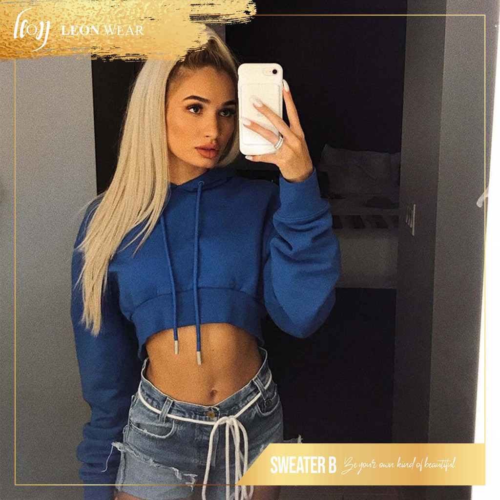 Sweater Wanita Long sleeve with hoodie (Sweater B)