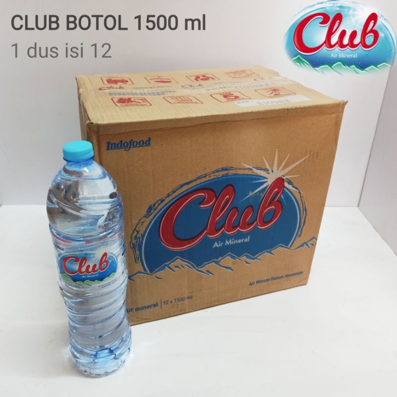 Club botol 1500ml air mineral dus khusus gosend