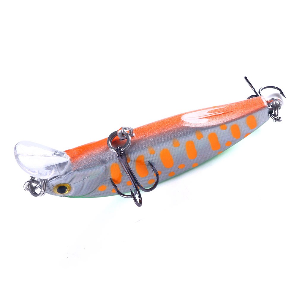 HENGJIA New GID 1Pcs Sinking Minnow Umpan Pancing 5cm/3.1g Swimbait Fishing Lure Ikan Bass Bait Kait 14#Hook Tackle