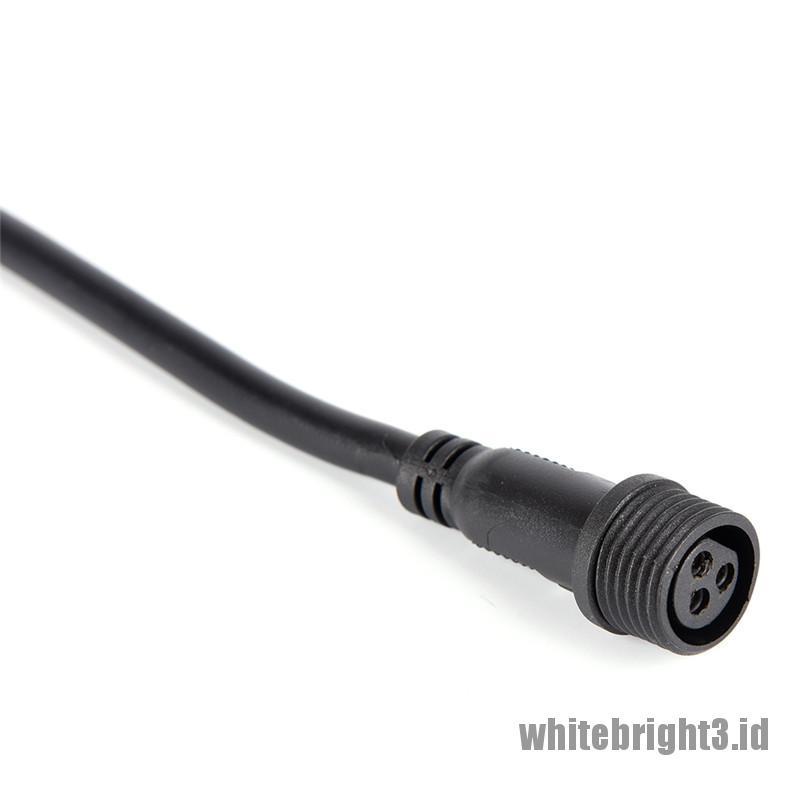 &lt; White3 &gt; Kabel Konektor Lampu LED 3-pin AC 18AWG Anti Air IP65