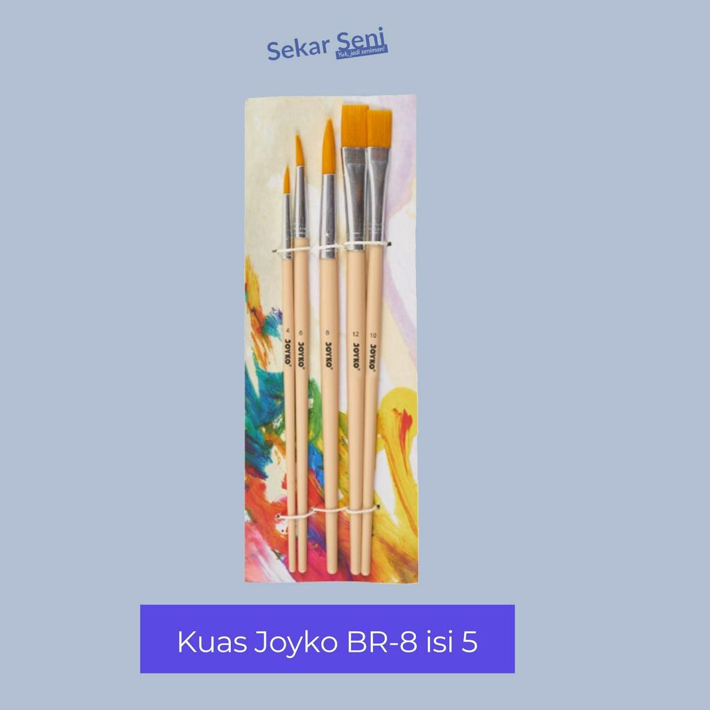 

Acrylic Paint Brush Kuas Cat Akrilik Cat Minyak dan Cat Air isi 5