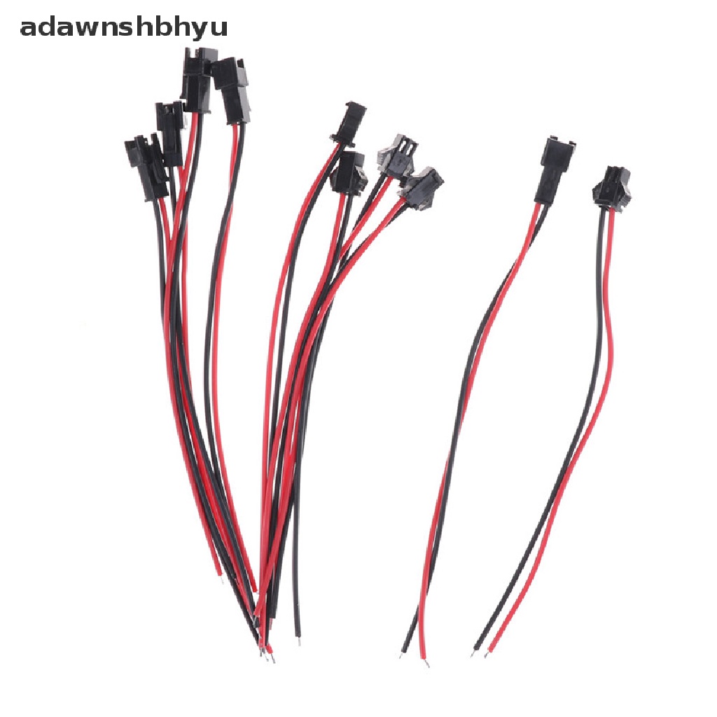 Adawnshbhyu 10pcs 2Pin Kawat Memimpin Baterai Konektor Adaptor LED Strip Konektor Kabel 10cm