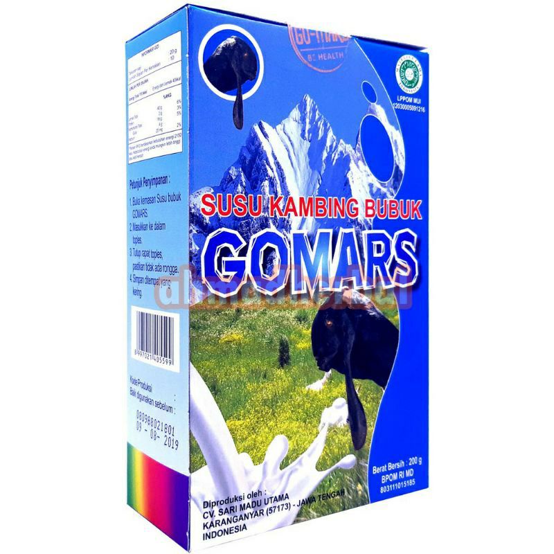 

susu bubuk gomars/susu kambing