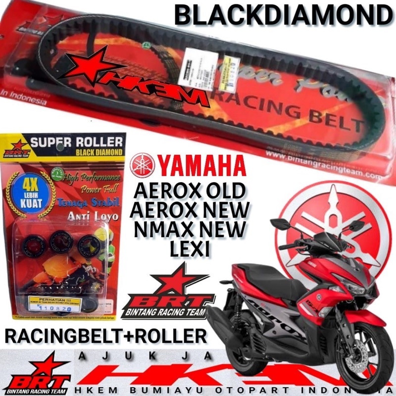 UPGRADE KIRIAN BRT YAMAHA AEROX VANBELT + ROLLER BRT YAMAHA OLD/NEW AEROX VBELT AEROX MAXI LOLER AER