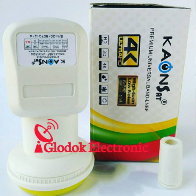 LNB KU BAND KAONSAT 4K 1 OUTPUT LNB PARABOLA KU BAND SINGLE OUTPUT OFFSET LNB-F NOISE 0.1DB