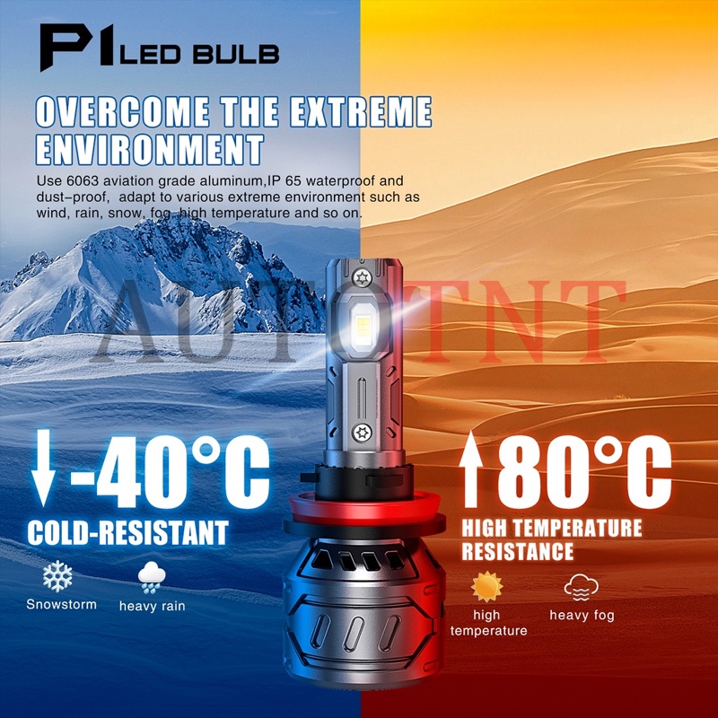 2 Pcs P1 Mini LED H7 H4 H11 9005 9006 H8 HB4 3000K untuk Mobil LED Lampu Bohlam 12V 6000K Turbo Lampu LED