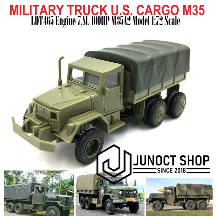 MOKIT MILITARY TRUCK US CARGO LDT465 ENGINE 7,8L 100HP M35 1:72 SCALE