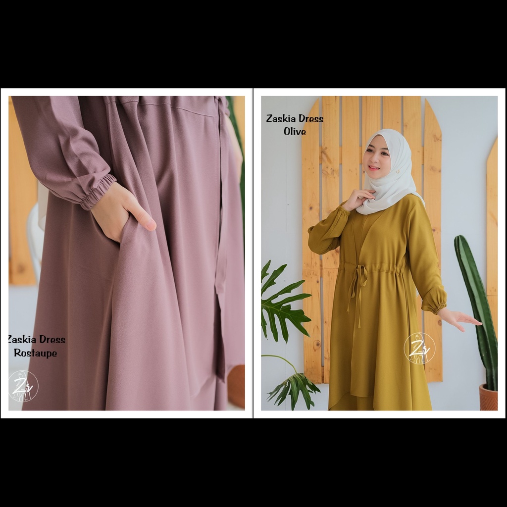 Gamis ZASKIA ZR original berlabel terbaru premium limitted style wanita syari ootd