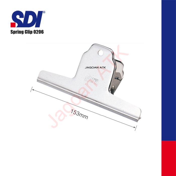 

Bulldog Clip Stainless Steel /Jepitan Kertas / Spring Klip 6" SDI 0206