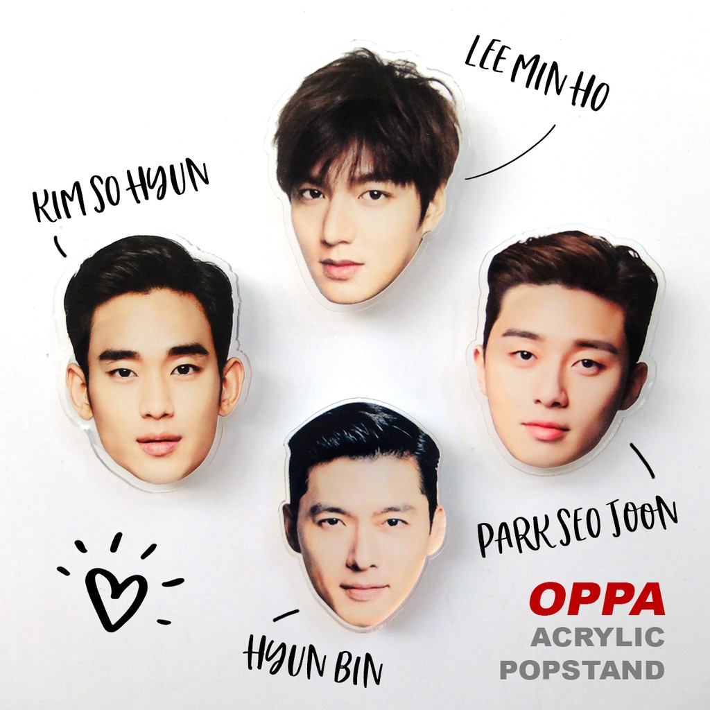 HOT!oppa popstand akrilik griptok stand hape popsocket hyun bin park seo joon kim so hyun lee min ho