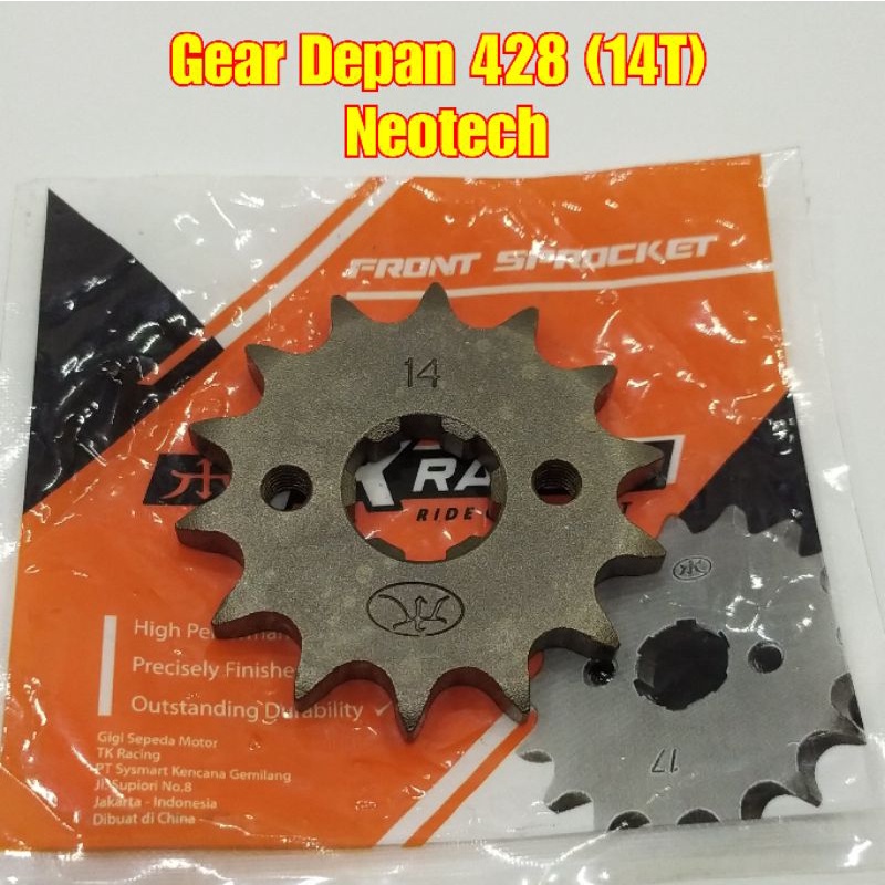 TK Racing Gear Depan 428 Mega Pro Tiger CB150 R CBR 150 Verza GTR 150 Sonic New CRF150 13T 14T 15T 16T-428-14T