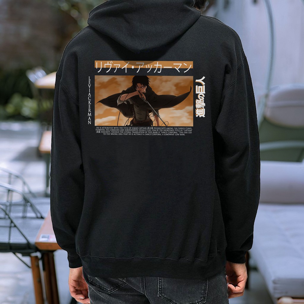 Zola Project Hoodie Anime Attack On Titan Levi Ackerman