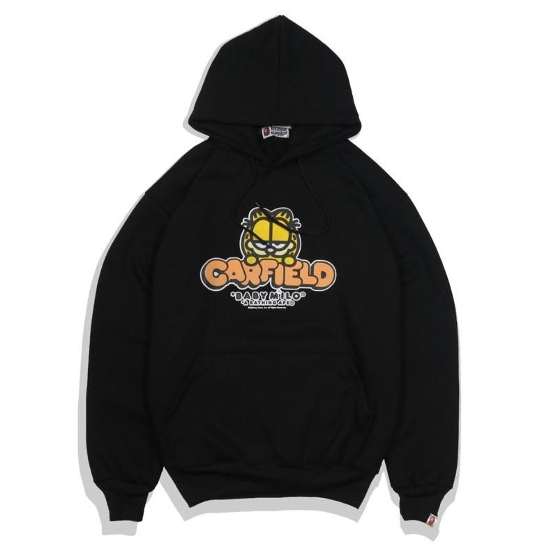 HOODIE JAKET GARFIELD X BAPE I SWEATSHIRT GARFIELD BAPE BABY MILO AUTHENTIC ORIGINAL FULL TAG&LABEL