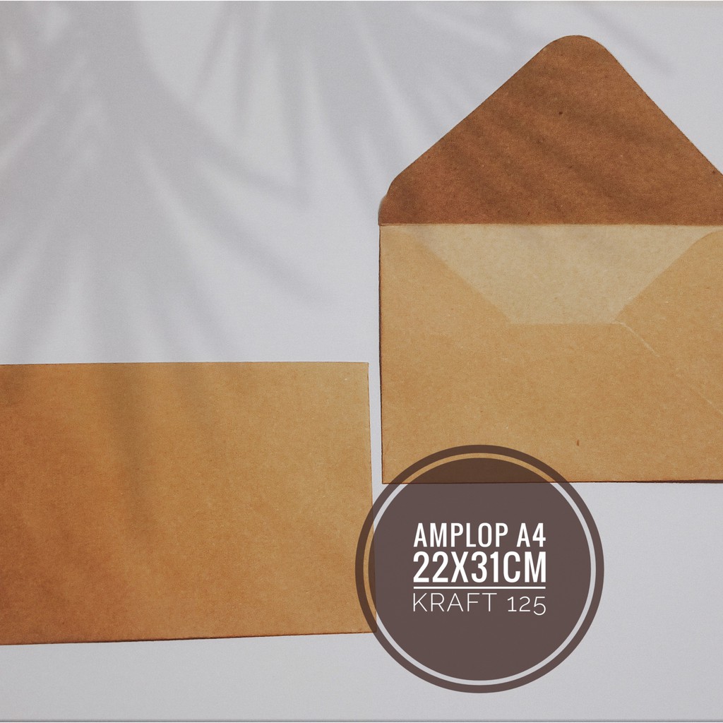 

[isi 5 pcs] amplop a4 kraft 125gsm