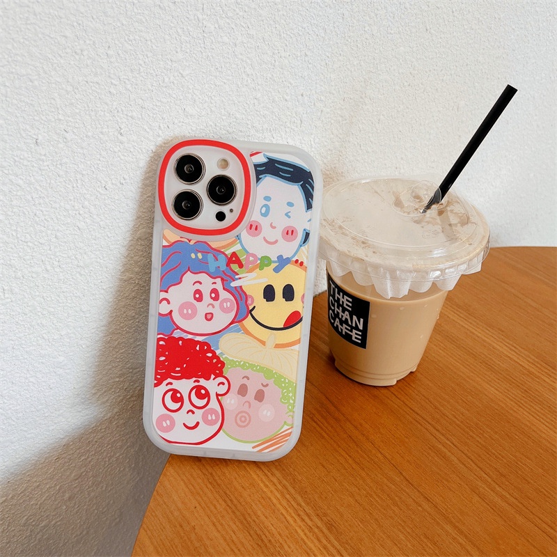 Soft Case Pelindung Motif Kartun Doodle Orang Untuk Iphone 7 8 PLUS X XR XS 11 12 13 PRO MAX SE 2020