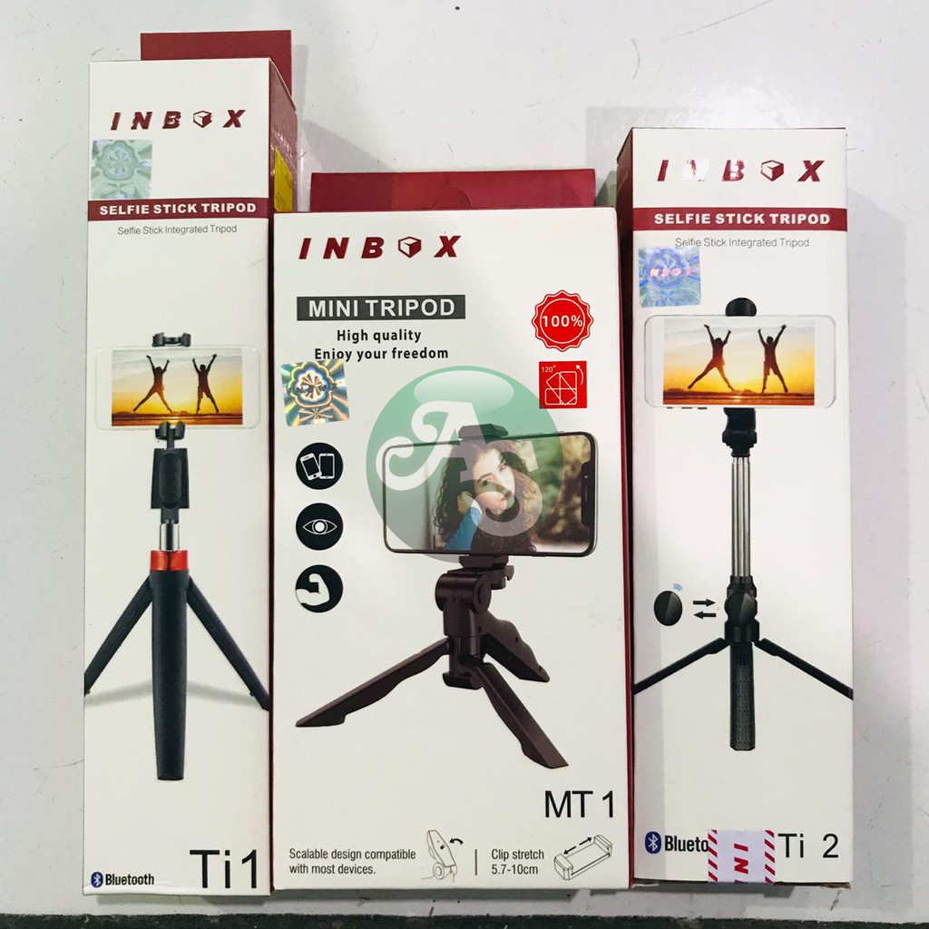 NEW!!! SELFIE STICK TRIPOD BLUETOOTH INBOX TRIPOD HP SELFI