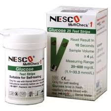 STRIP NESCO GULA DARAH / NESCO STRIP / NESCO MULTICHECK / NESCO / STRIP NESCO GLUCOSE (ISI 25 STRIP)