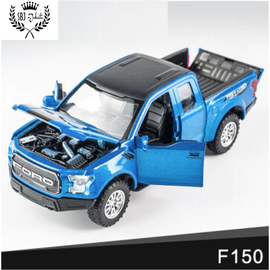 Diecast Miniauto ORIGINAL mobil Ford Raptor F150 Pickup Top Model Metal Collection Skala1:32