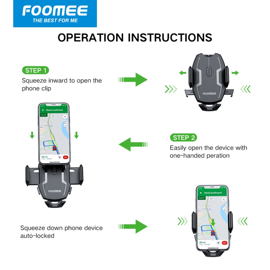 Car Holder Foomee YZ53 Car Holder HP Di Kaca Car Mount Holder