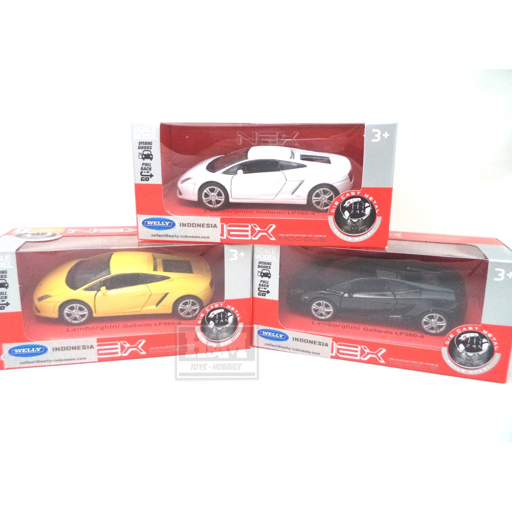 DIECAST LAMBORGHINI GALLARDO LP500-4 SET 3PCS WELLY NEX