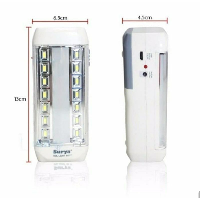 Lampu LED Emergency Surya SQL L2207 SMD Led / Lampu Emergency Rechargeable