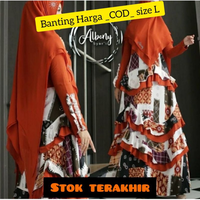 GAMIS SYAR'I BRAND ALBONY ORIGINAL TERMURAH