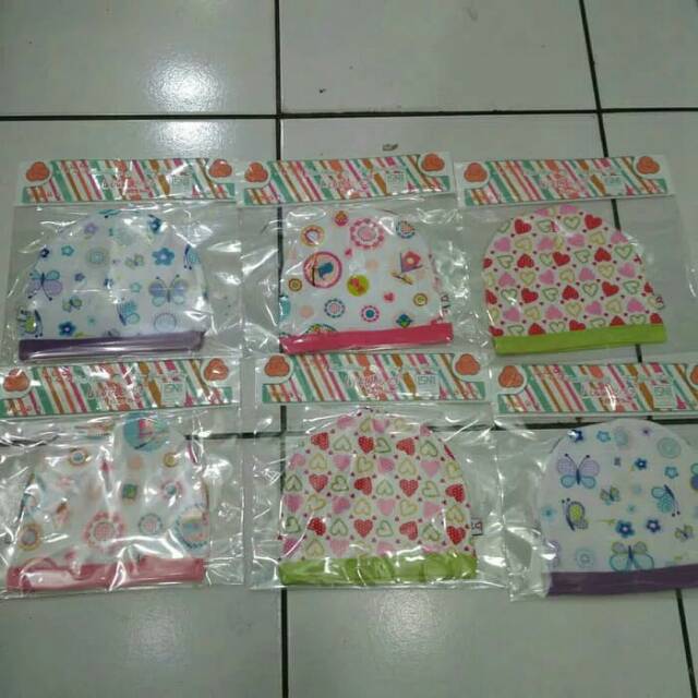 Topi bayi bulat isi 6